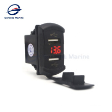 Marine Boat Caravan 12V LED Light DC Socket Impermeable USB Volotmeter Socket